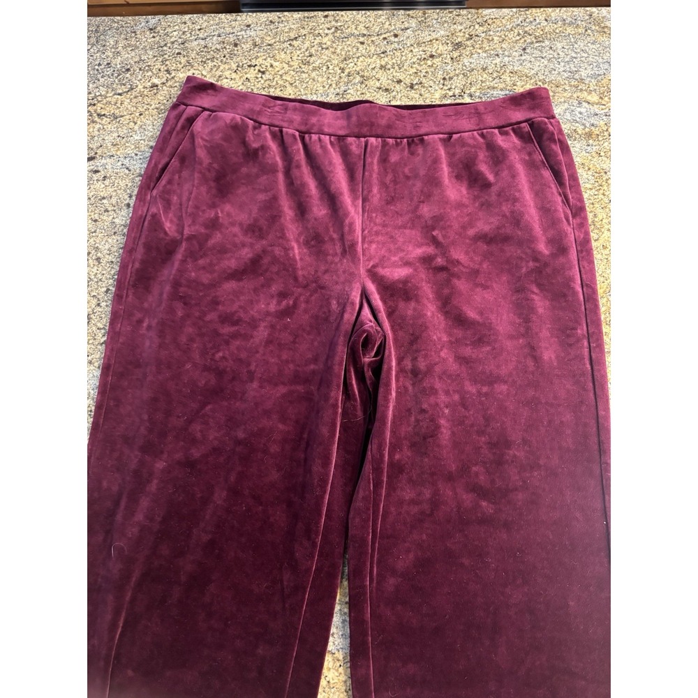 NWT‎ Lauren Ralph Lauren Velour Pull-on Pants Sweatpants Burgundy 2X | MSRP $119